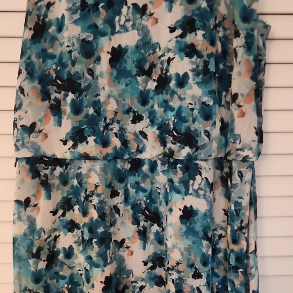 Cleo Blue Floral Midi Dress - Picture 2 of 5